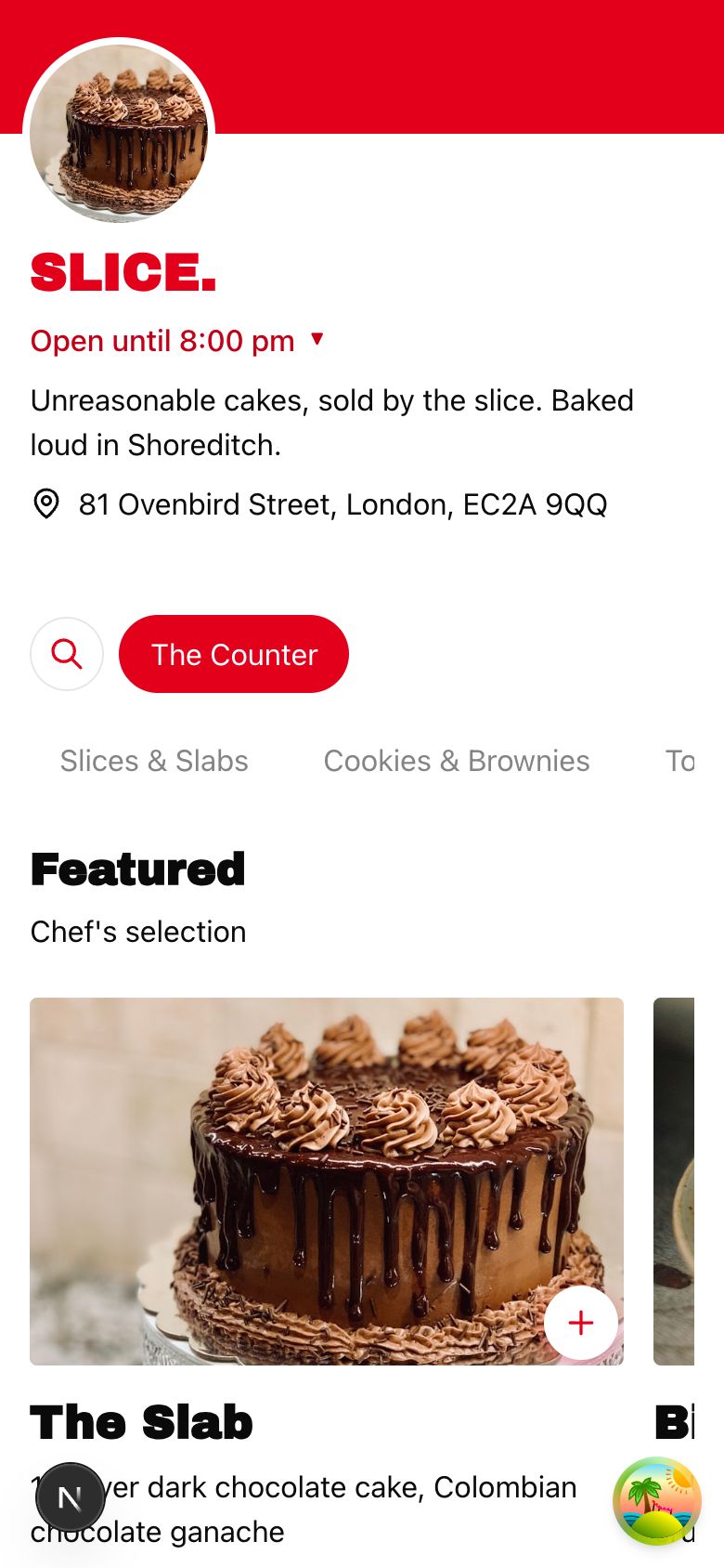 SLICE. on mobile